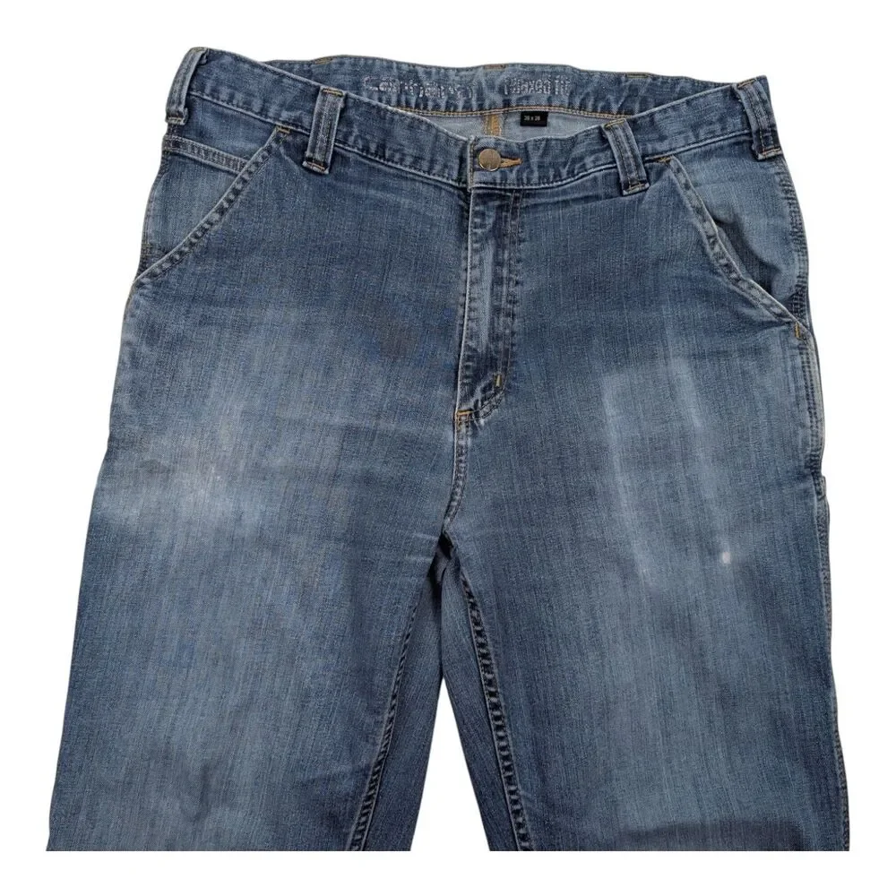 Carhartt‎ Carpenter Jeans Men’s 36x36 Relaxed Fit Denim Blue Workwear distressed
